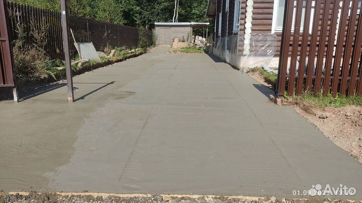 Бетонные работы укладка брусчатки