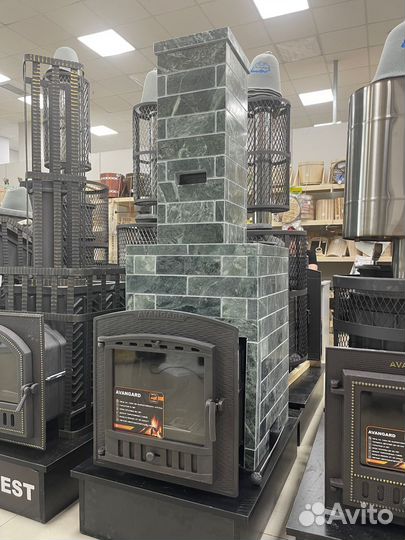 Чугунная печь для бани