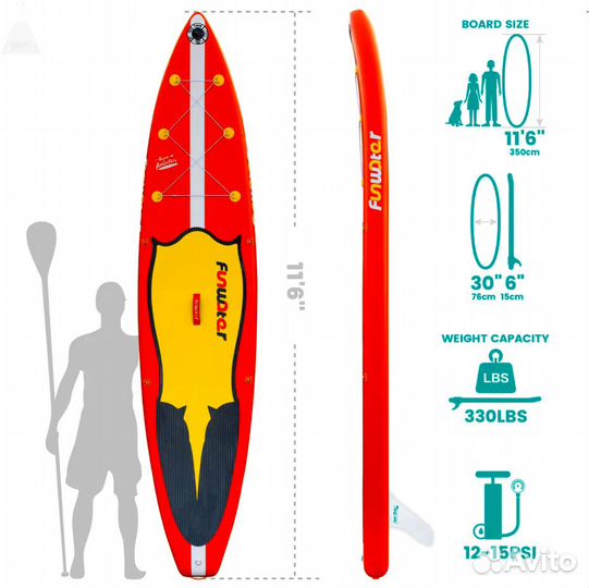Funwater sup Manta Ray новый