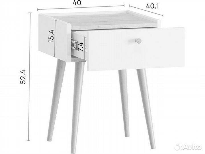 Тумба прикроватная Бриджфорд-1 Latte