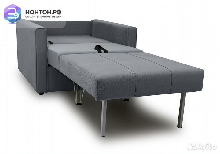 Кресло еврокнижка Лео темно-серое