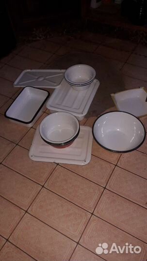 Контейнер холодца,миски эмалирован СССР