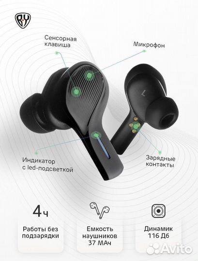 Беспроводные наушники TWS с шумоподавлением