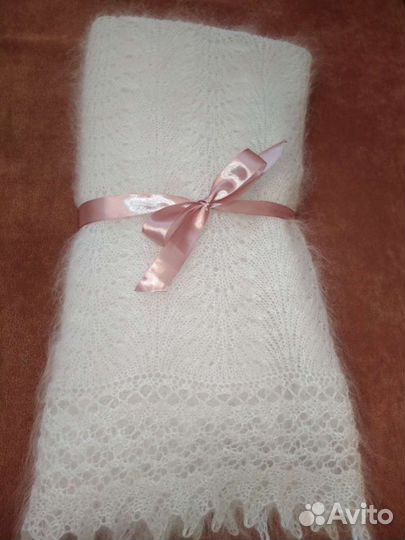 Пуховый платок шаль ручной работы