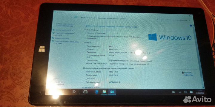 Планшет irbis TW36 на Windows