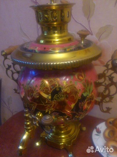 Самовар тульский ручная роспись. 