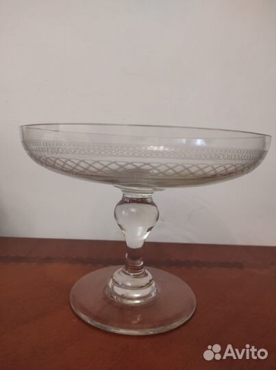 Ваза для фруктов. Царизм. Стекло Мальцов