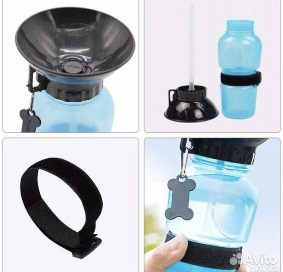 Переносная дорожная поилка для собак