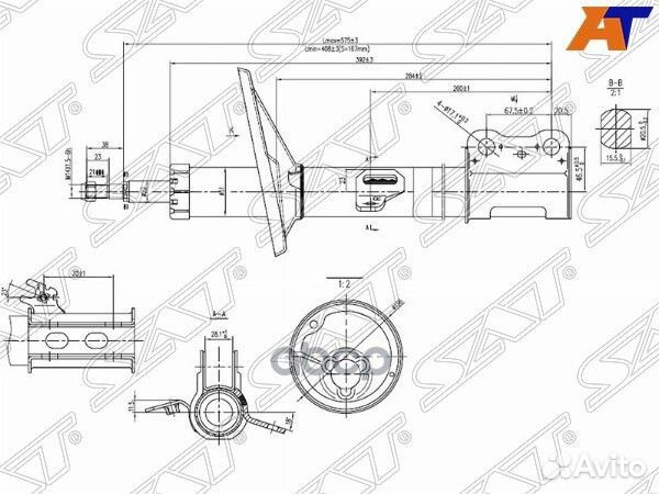 Стойка передняя toyota harrier/lexus RX300 97-0