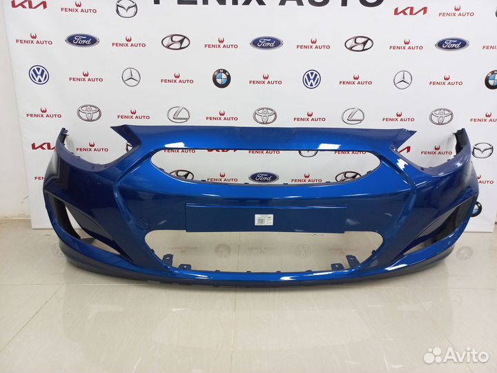 Бампер Hyundai Solaris 10-14 год Синий