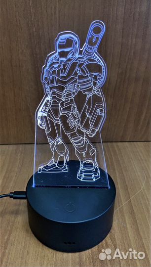 3D Светильник с пультом 02ва43