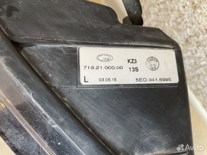 Птф на skoda octavia А7 L+R дорестайлинг