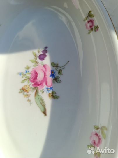 Блюдо овальное Богемия Чехословакия