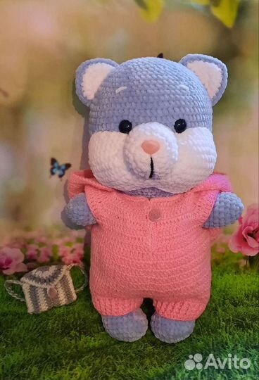 Вязаная игрушка. Собачка Сиба Ину (Лалафанфан)