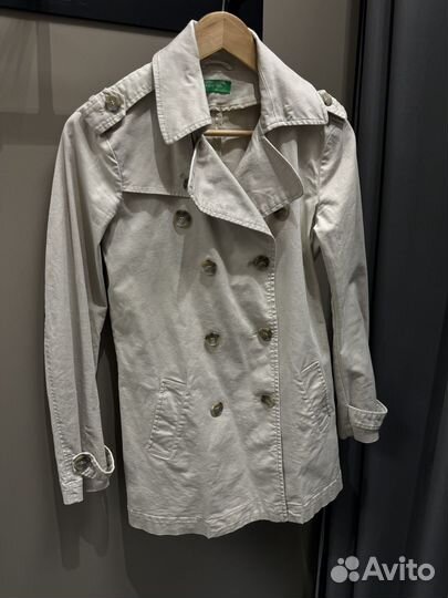 Тренч бежевый benetton