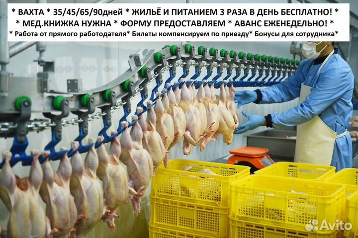 Разнорабочий в цеху (2300р/смена) вахта с жильем