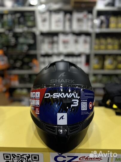 Shark шлем D-skwal 3 blank MAT black(S,M,L)