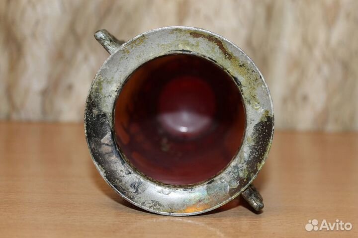 Ваза цветное стекло СССР Олень