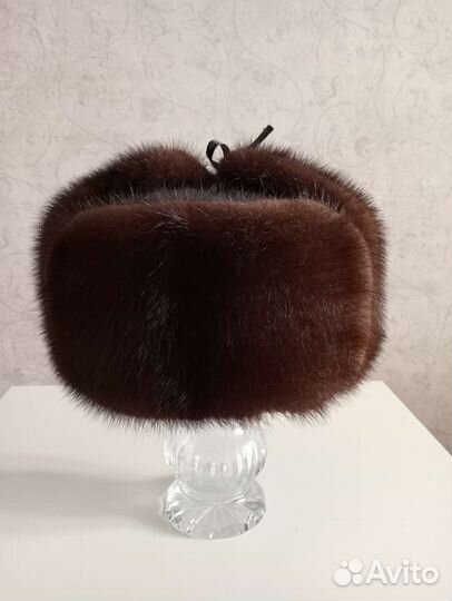 Норковая шапка мужская бу