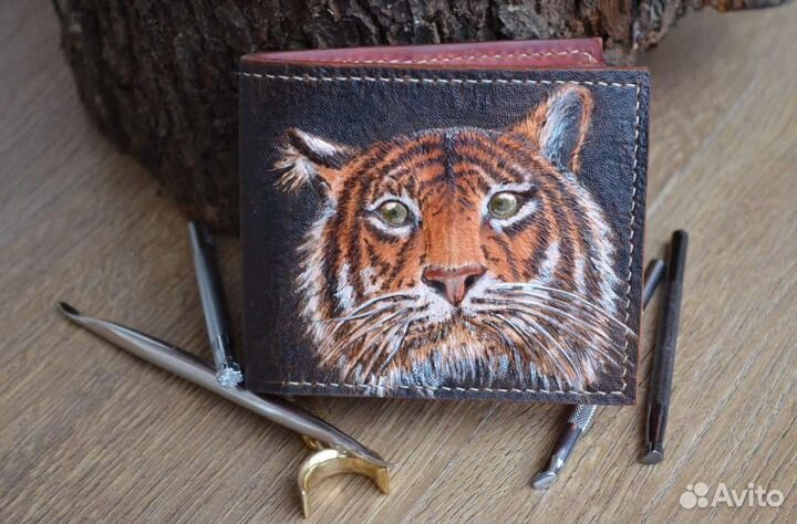 Кошелек мужской кожаный