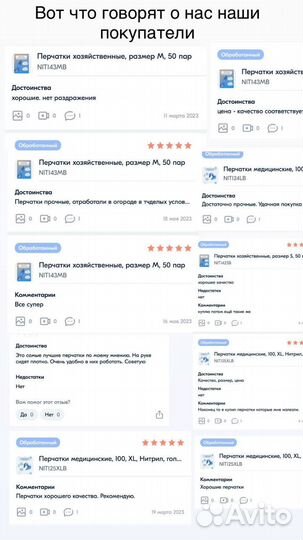 Перчатки нитриловые одноразовые мужские