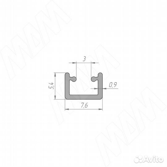 Уплотнитель для рамочного профиля, прозрачный, L-3