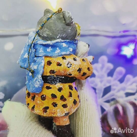 Елочные игрушки из ваты