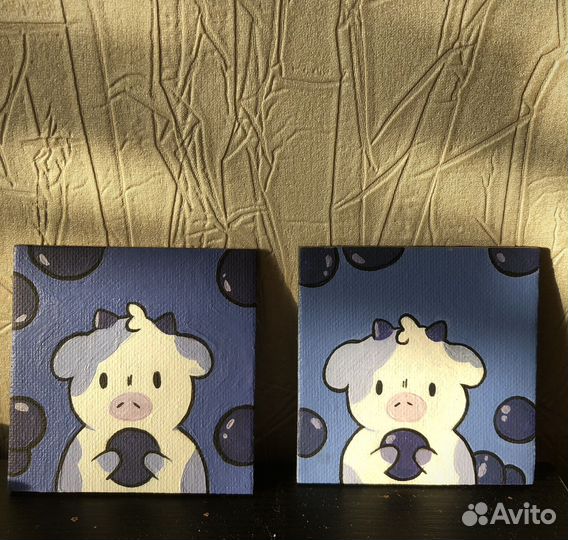 Рисунок на холсте магнит