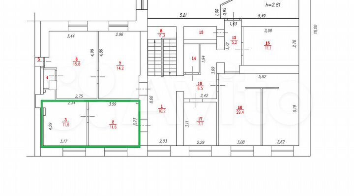 Офис, 23.2 м²