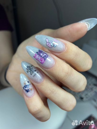 Маникюр гель-лак наращивание укрепление дизайн