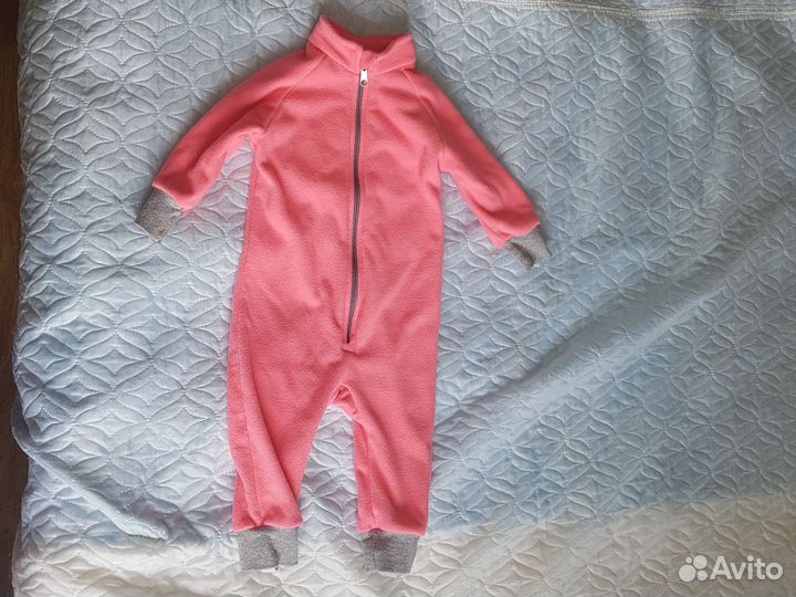 Флисовый комбинезон 80 86 девочки