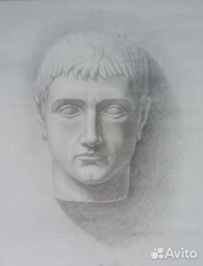 Учебный рисунок. Гипсовая голова