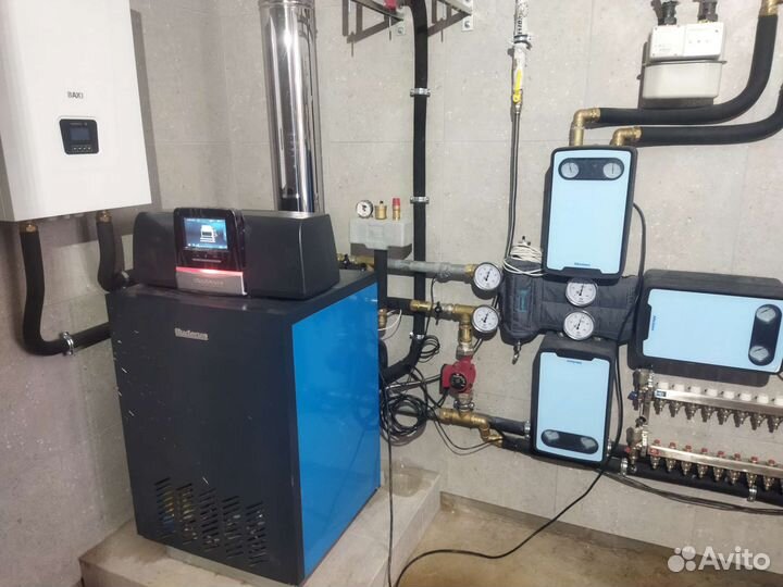 Монтаж отопления, котлов, водоснаб