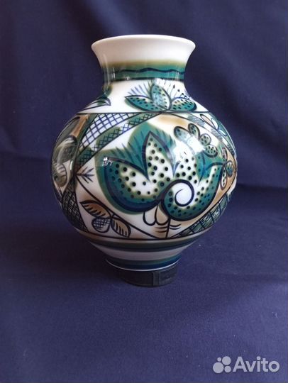 Ваза Цветы, лфз,худ Городецкий,СССР