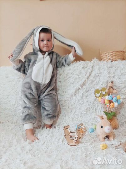 Костюм маскарадный зайчик р. 86-98см