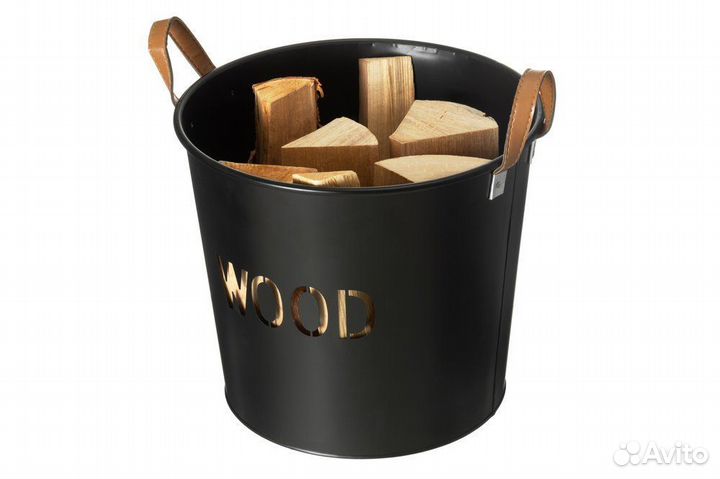 Ведро стальное с кожаным ручками Mustang