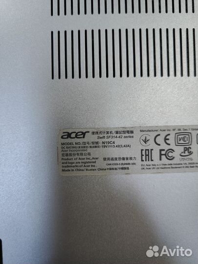 Ноутбук acer swift 3 sf314-42