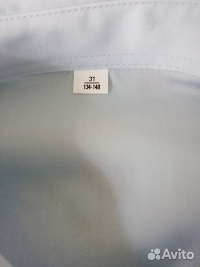 Рубашка голубая, новая, р 134-140