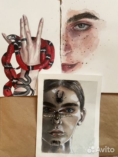 Рисунок на заказ акварель