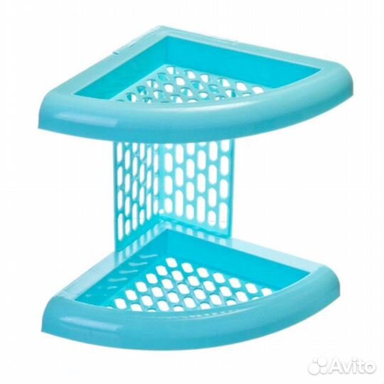 Двухъярусная угловая полочка для ванны