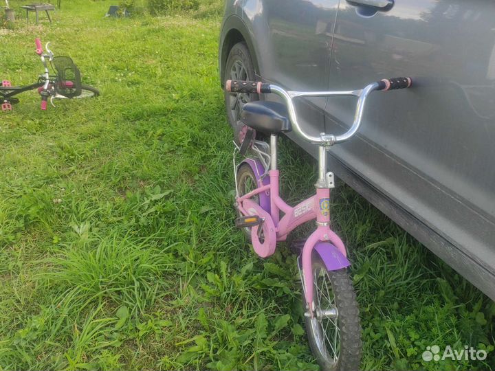 Детский велосипед бу для девочки+учебные колеса