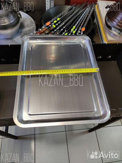 Поднос из нержавеющей стали прямоугольный