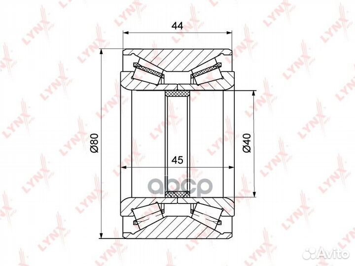 Комплект подшипника ступицы колеса зад WB15