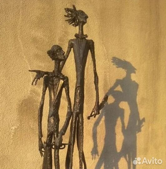 Скульптура,сварной чёрный металл, 92 см.,6 кг