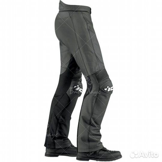 Мотоштаны кожаные Icon Overlord/Compound
