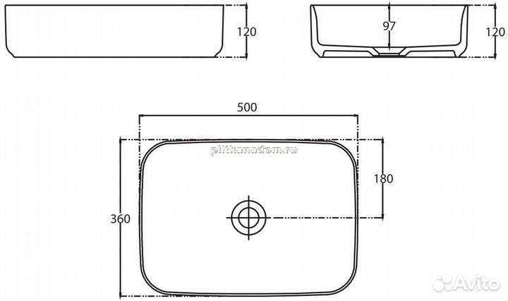 Раковина Allen Brau Fantasy 50 4.11021.PT 4.11021.PT петроль
