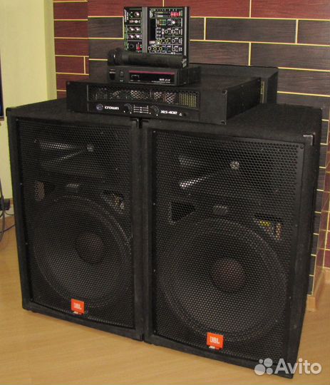 Колонки JBL 1000W JRX115 Усилитель Микшер Микрофон