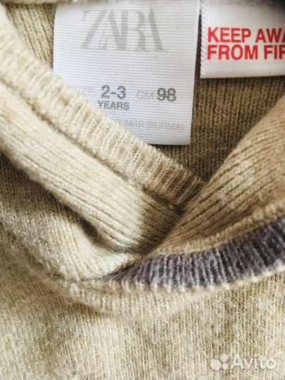 Костюм zara /вязаный костюм для девочки 98
