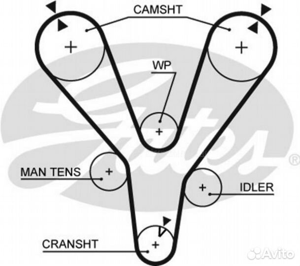 Gates 5555XS Ремень грм