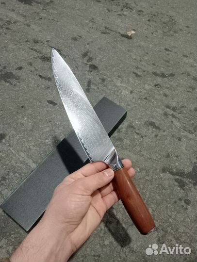 Кухонный шеф-нож Дамаск VG-10 (67 слоёв)